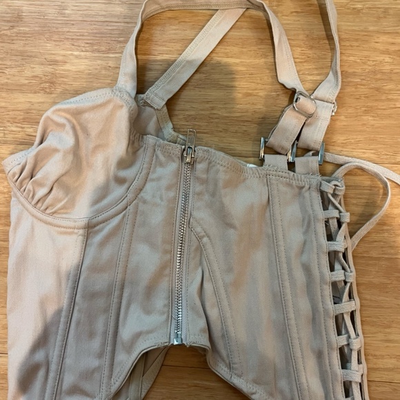 BDG Beige Corset Top - Picture 4 of 5